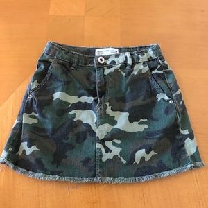 ZARA Kids Denim Camo mini skirt Size 8